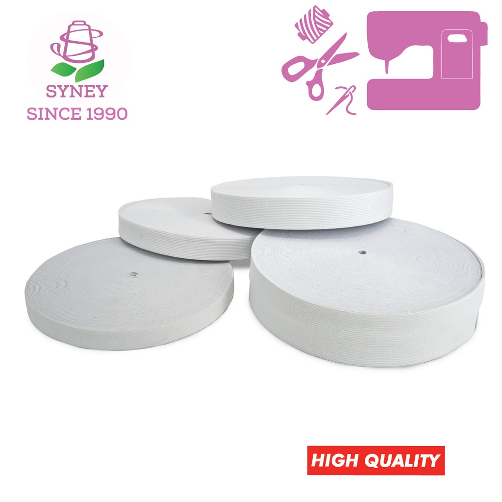 33 Meters Getah Kain Lembut 2x2, Getah Pinggang / Getah Seluar Lembut, Soft Elastic Band 3/4 Inch ~ 2 Inch