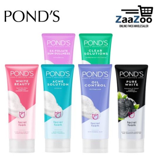 Pond's Face Wash 100g / White Beauty / Acne Solution / Oil Control