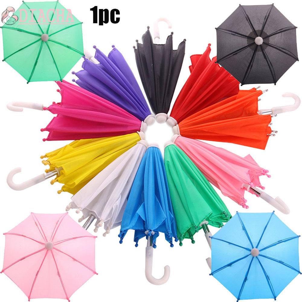 DIACHA New Style Mini umbrella Colorful Doll Embellishment Rain Gear Clothing Decoration American Doll Accessories Girl Gift Baby Toy Toy Umbrella/Multicolor