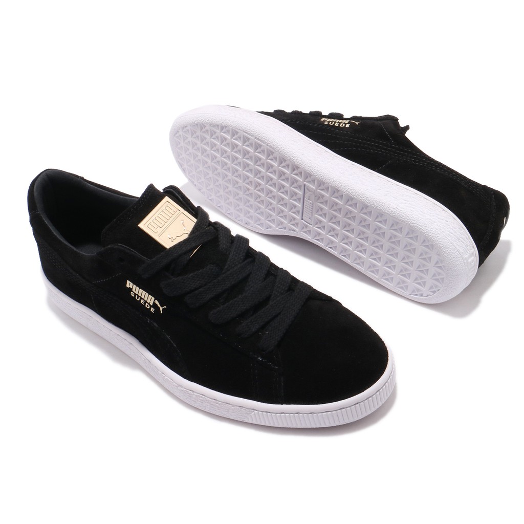 suede classic metal badge sneakers