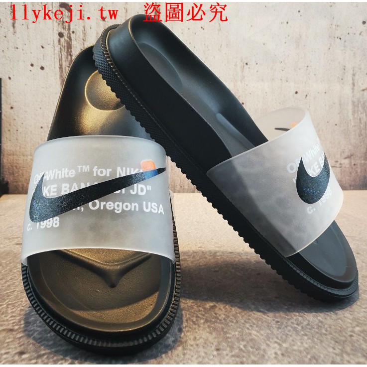 off white nike benassi