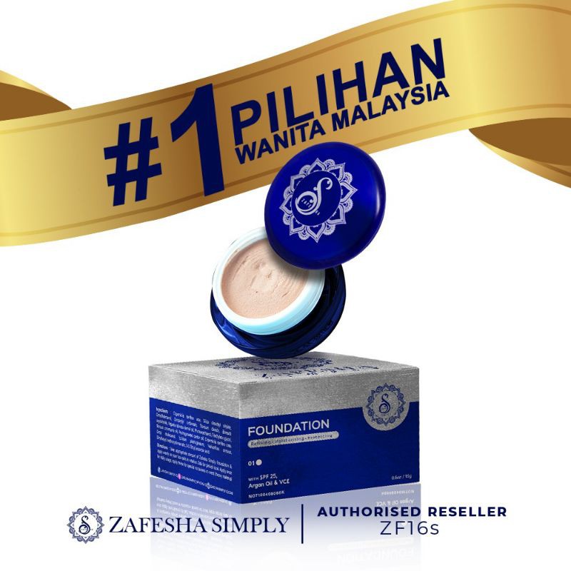(ZF16s) Zafesha Simply Foundation 5 in 1 HQ ZS FOUNDATION BELI 2 rm130