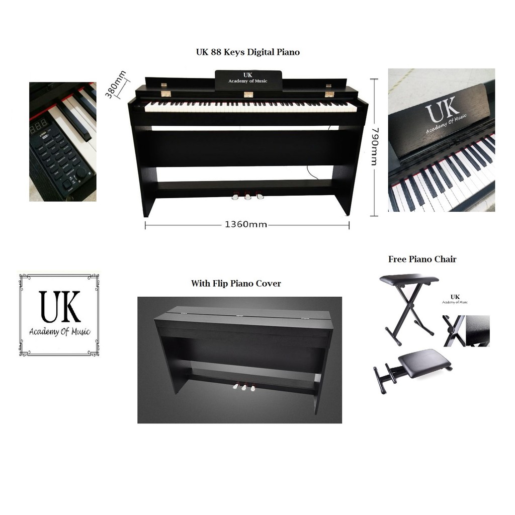 Exam Grade / Master Grade UK Digital Piano Hammer Action Fully Weighted
