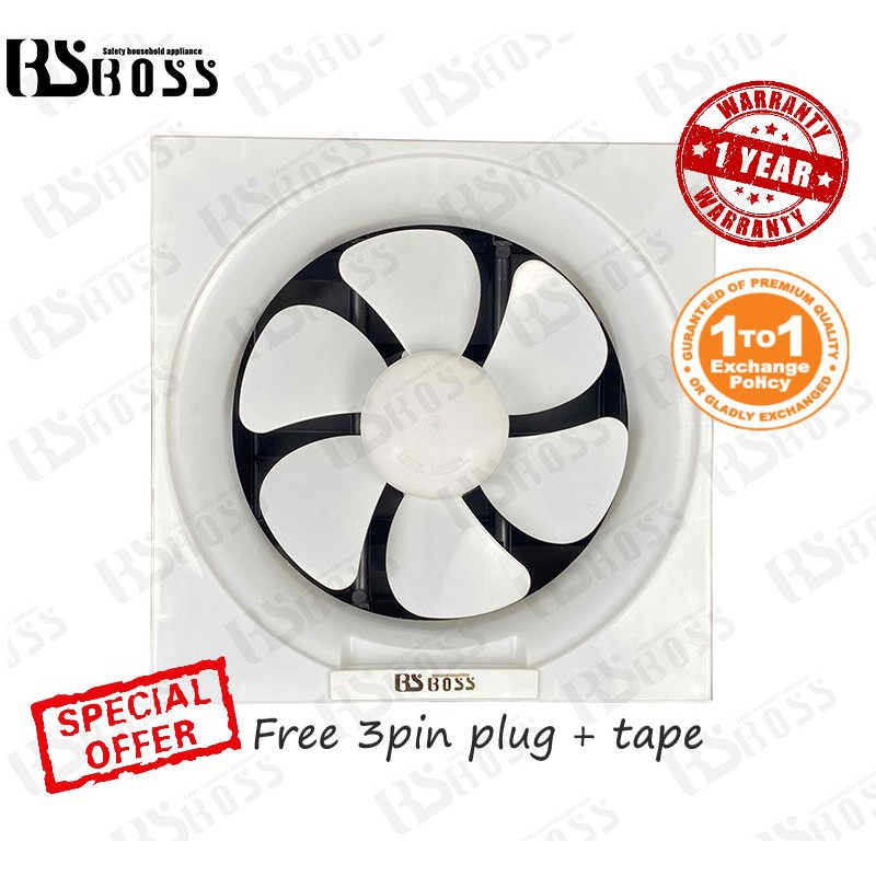  BsBoss Brand  Ready Stock PVC Wall Type Exhaust Fan ...