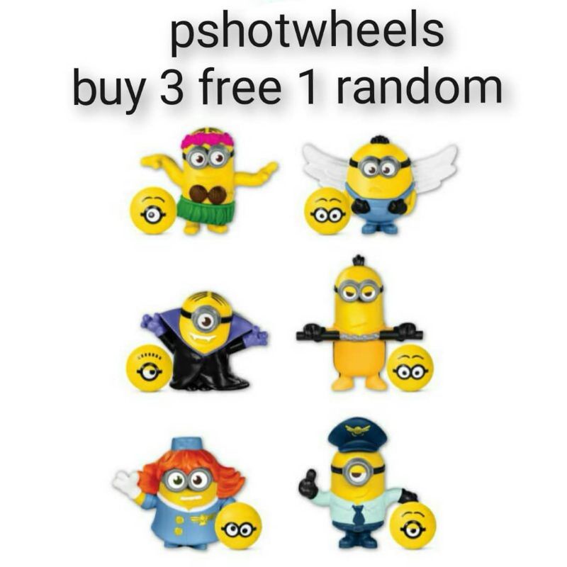 Mcdonalds Mcdonald S Mcd Mcdonald Happy Meal Toy Minions The Rise Of Gru Week 3 Buy 3 Free 1 Random Shopee Malaysia