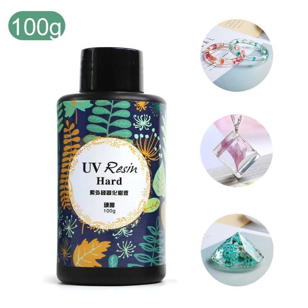 UV Resin 100g UV Curing Epoxy Resin Crystal Clear Hard Type Glue Solar