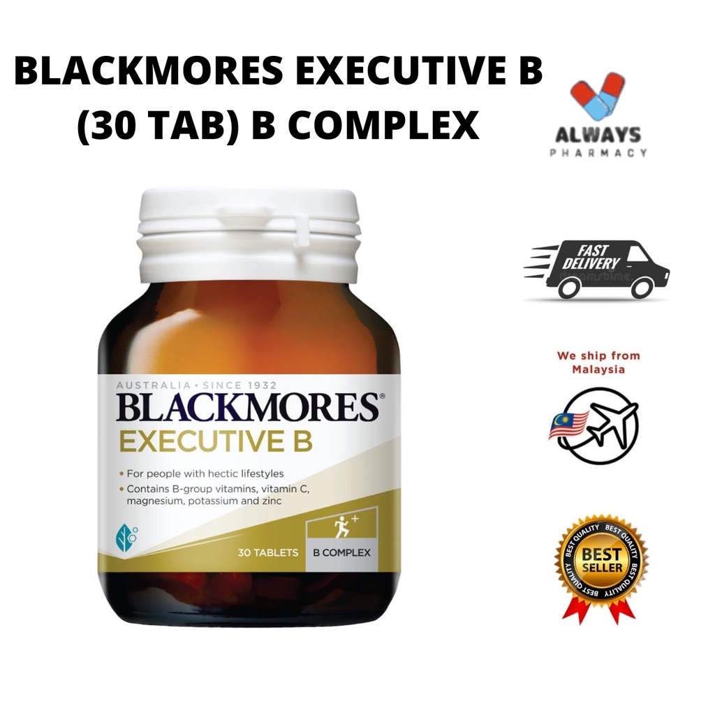 BLACKMORES EXECUTIVE B (30TAB) B COMPLEX UNTUK TENAGA & NAIK BERAT ...