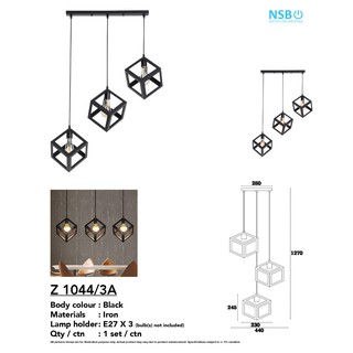 PENDANT LIGHT 1044 3 3A W 1P Lampu meja  makan lampu 