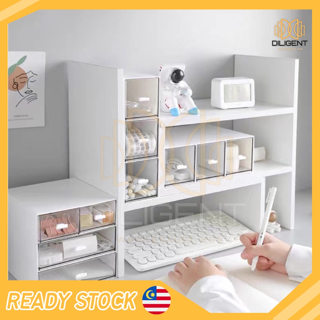 【D174 READY STOCK】Creative Desk Organizer Stackable Storage Box