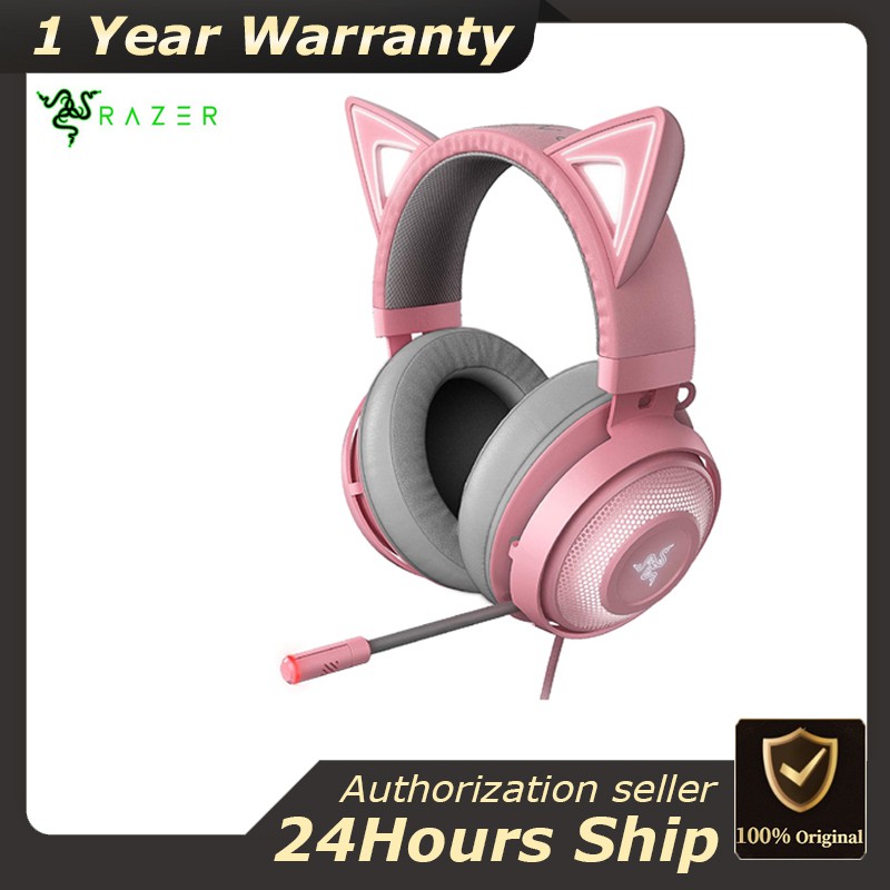 100 Original Razer Kraken Kitty Rgb Usb Gaming Headset Thx 7 1 Spatial Surround Sound Chroma Rgb Lighting With Retractable Active Noise Cancelling Mic Shopee Malaysia