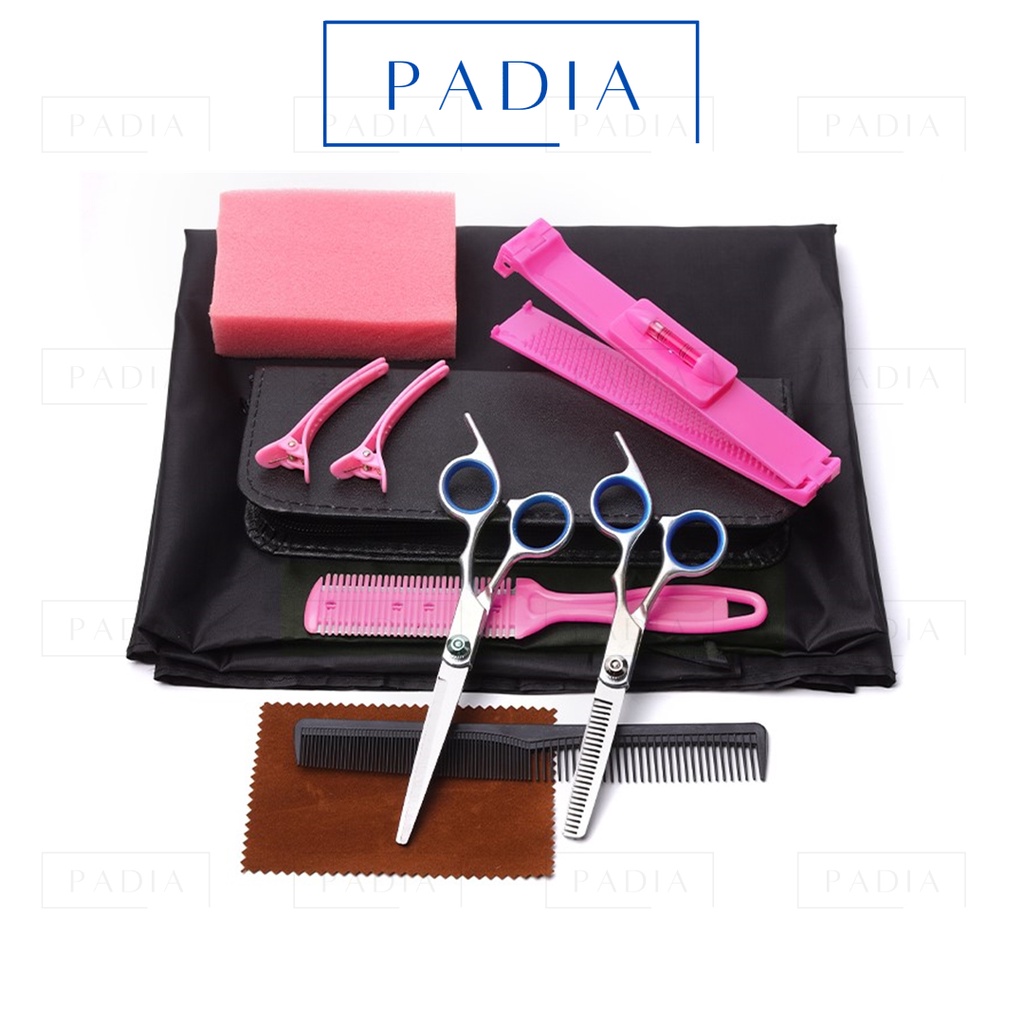 12pcs High Quality Complete Professional Hair Cutting Barber Scissors Set  Hairdresser Hair Styling Tools Salon Kit | Shopee Malaysia