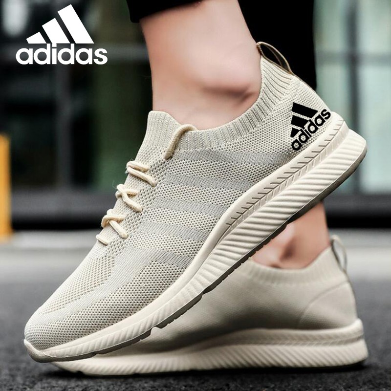 2021 New Adidas Men's Large Size Comfortable Breathable Mesh Shoes Daily Couple Sports Shoes Woven Mesh Shoes Men's Shoes Women's Low-top Lace-up Non-slip Wear-resistant High-elastic Shock-absorbing Running Shoes