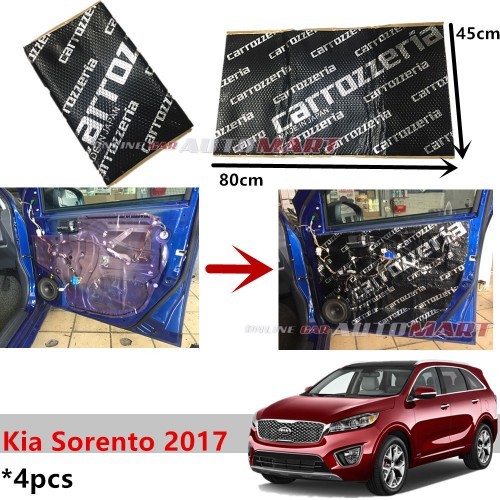 4PCS Carrozzeria High Quality Car Bonnet Door Sound Proofing Kia Sorento 2017