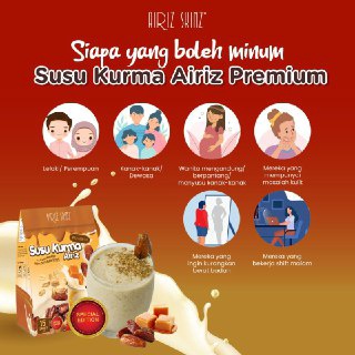 Susu Kurma Oat Butterscoth Airiz Suplement Diet Kurus Slim 100% ...