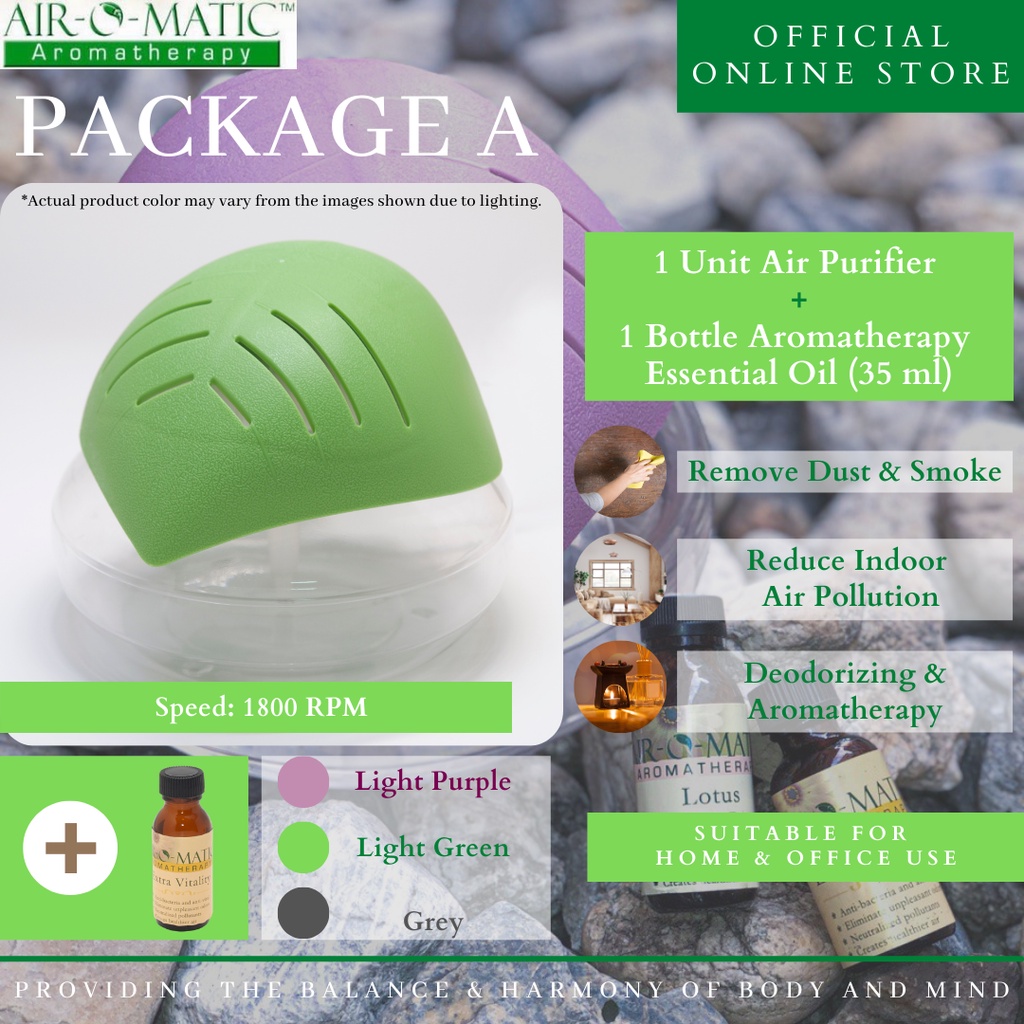 Air-O-Matic Aromatherapy : PACKAGE A - Air Purifier (Speed: 1800 RPM)