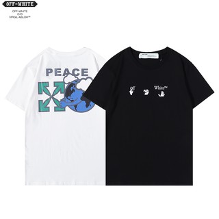 Off White fashion tide brand gradient warning line cotton short-sleeved T-shirt