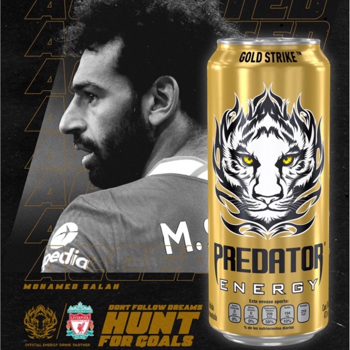 12x【Predator Energy Drink Gold Strike 320ml】Liverpool FC Official Energy Drink Partner#A Coca-Cola Company Products