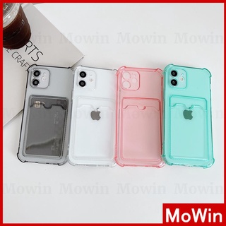 Mowin - iPhone Case Silicone Soft Case Card Case Shockproof Clear Case Card Storage For iphone 11 iphone 12 pro max iphone 7 plus iphone 8 plus iphone xr xs max 11 SE2020 8 Pro X 8plus MAX 7 Xr XS Max iphone mini 7plus 12