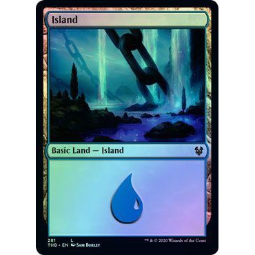 Magic the Gathering foiled basic lands from Theros Beyond Death