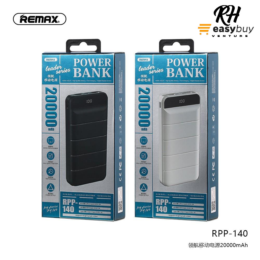ORIGINAL REMAX Powerbanks 20000mAh (RPP-140) | Shopee Malaysia