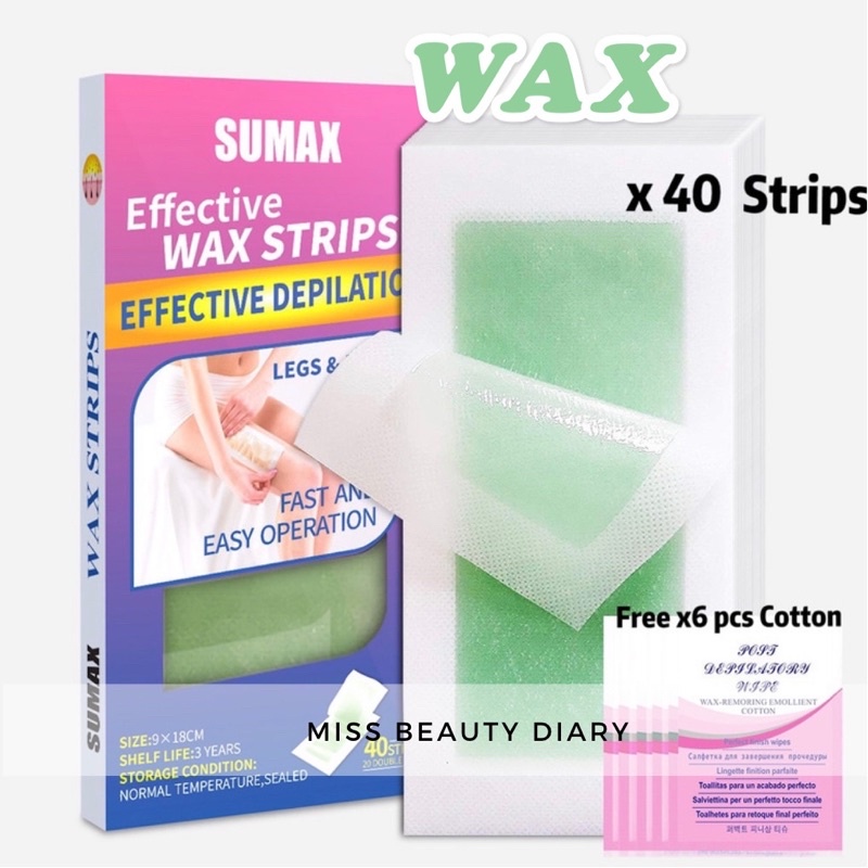 【ReadyStock】?Sumax Wax Strip Hair Removal Wax Strips?方便除毛贴 祛毛贴✨Hair Removal Wax?Wax Paper ❤️Hair Remover Sticker
