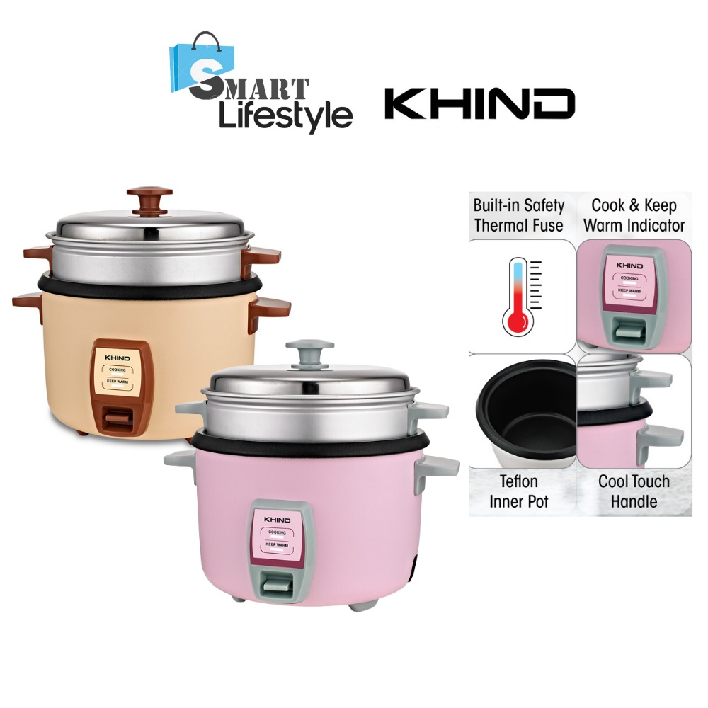 Khind Rice Cooker 1.8 Litres RC918T RC 918T (Random Colour) Shopee