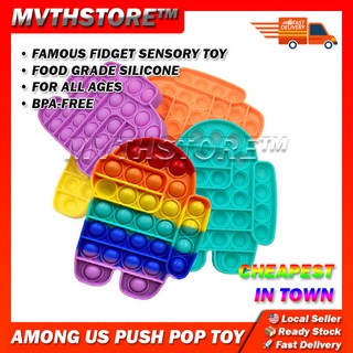 Among Us Foxmind Bubble Sensory Push Pop Fidgets Toy Go Bang Pop It Toy