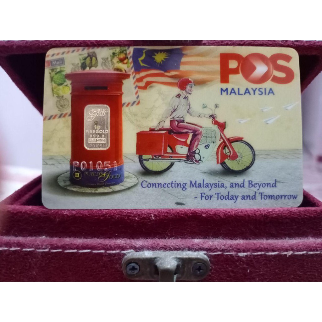 Gold Bar 1g Au 999 9 Poslaju Limited Edition Shopee Malaysia