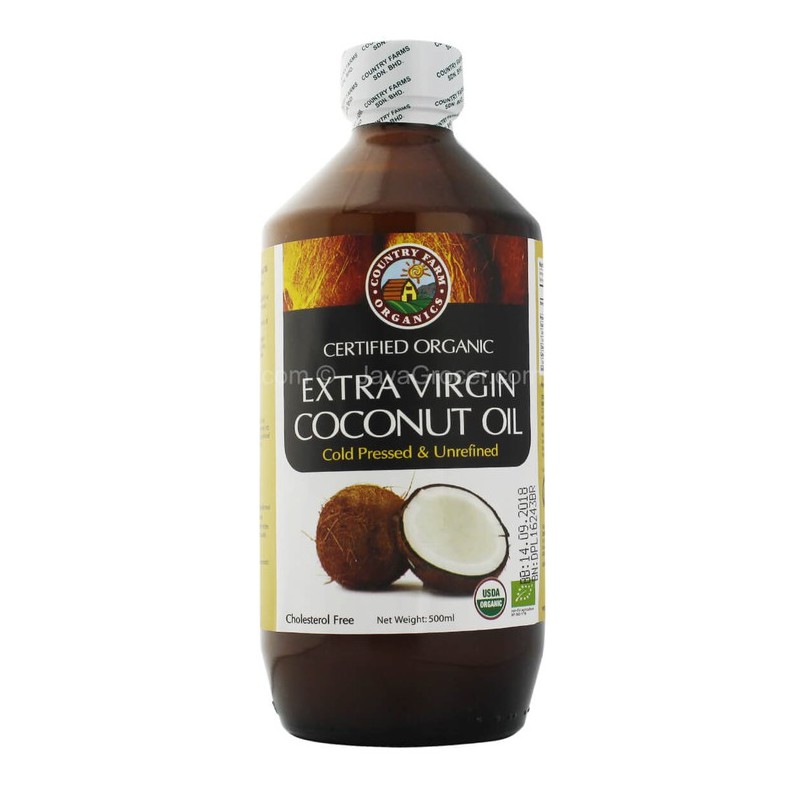 Country Farms Organic Extra Virgin Cold Pressed Coconut Oil 500ml [Halal] Low Carb High Fat Super Food 有机椰子油