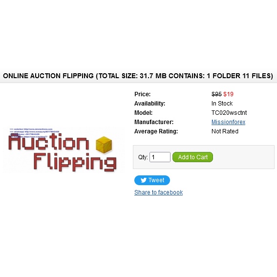 Online Auction Flipping (Total size: 31.7 MB Contains: 1 folder 11 files)