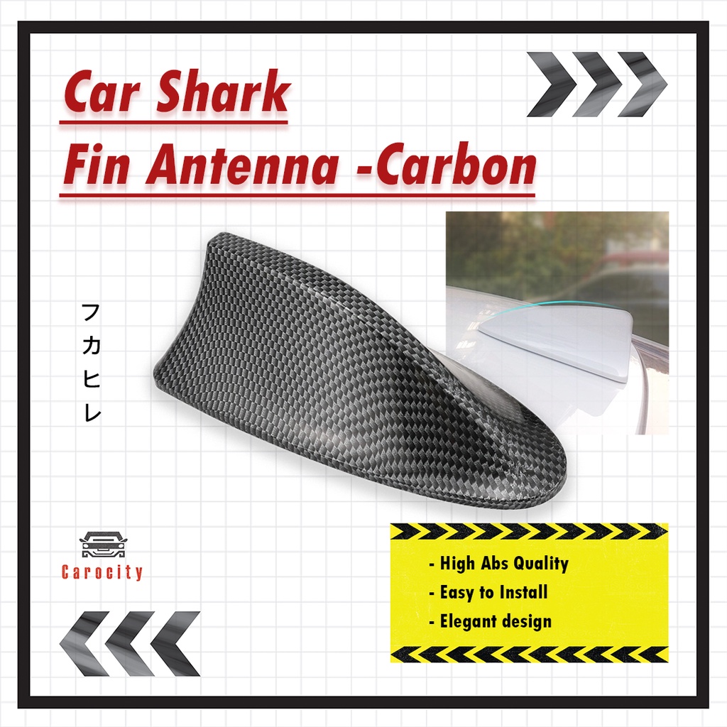 [FAST DELIVERY]CARBON FIBRE Car Shark Fin Radio Antenna AM FM Roof TopAERIAL PROTON PERODUA TOYOTA MYVI PERSONA AXIAALZA