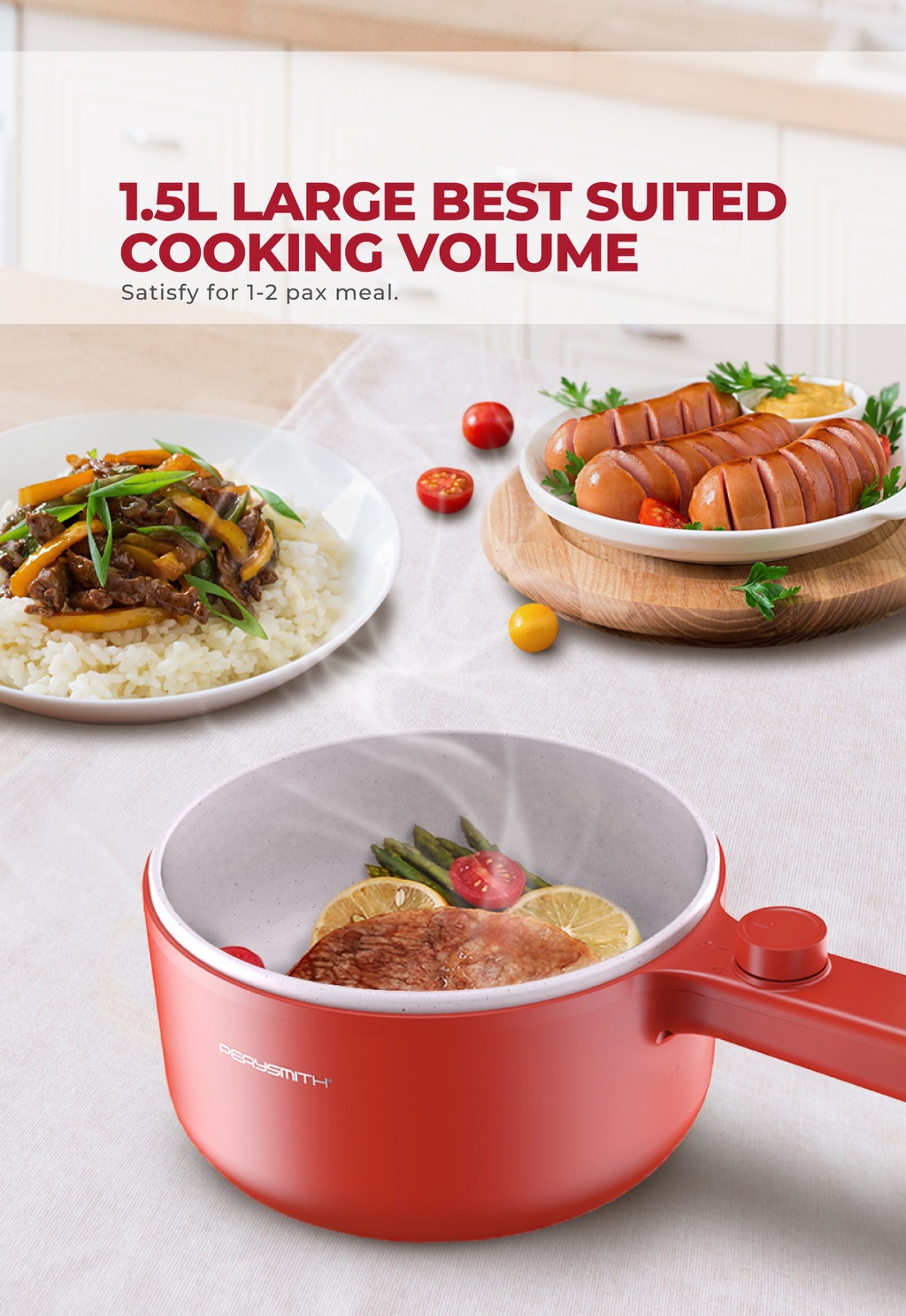 PERYSMITH 2 IN 1 MULTI COOKER BQ180 PerySmith Malaysia