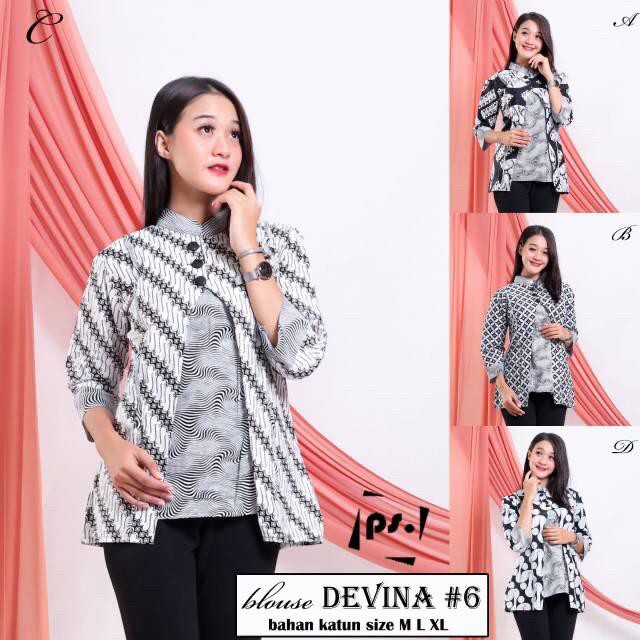 Blouse Devina 6 Batik Women Top Modern Girls Exclusive Premium 