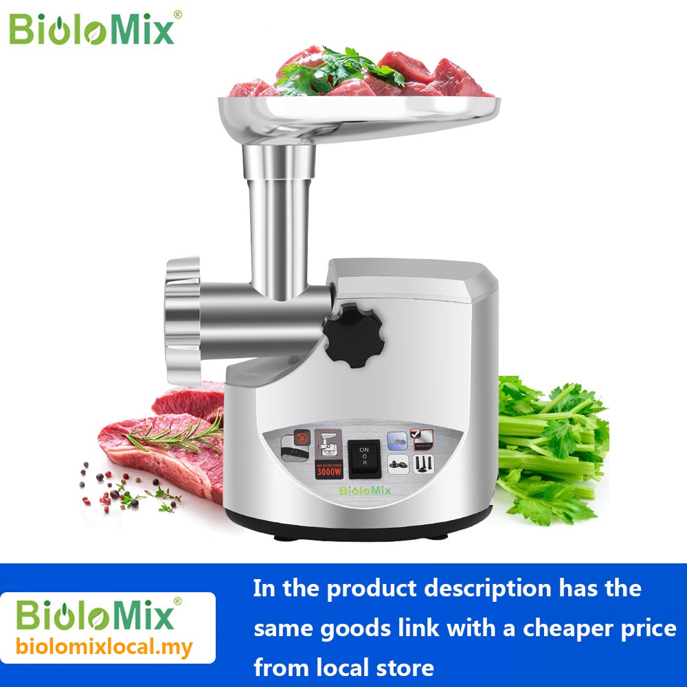 Biolomix Heavy Duty 3000W Max Powerful Electric Meat Grinder Home