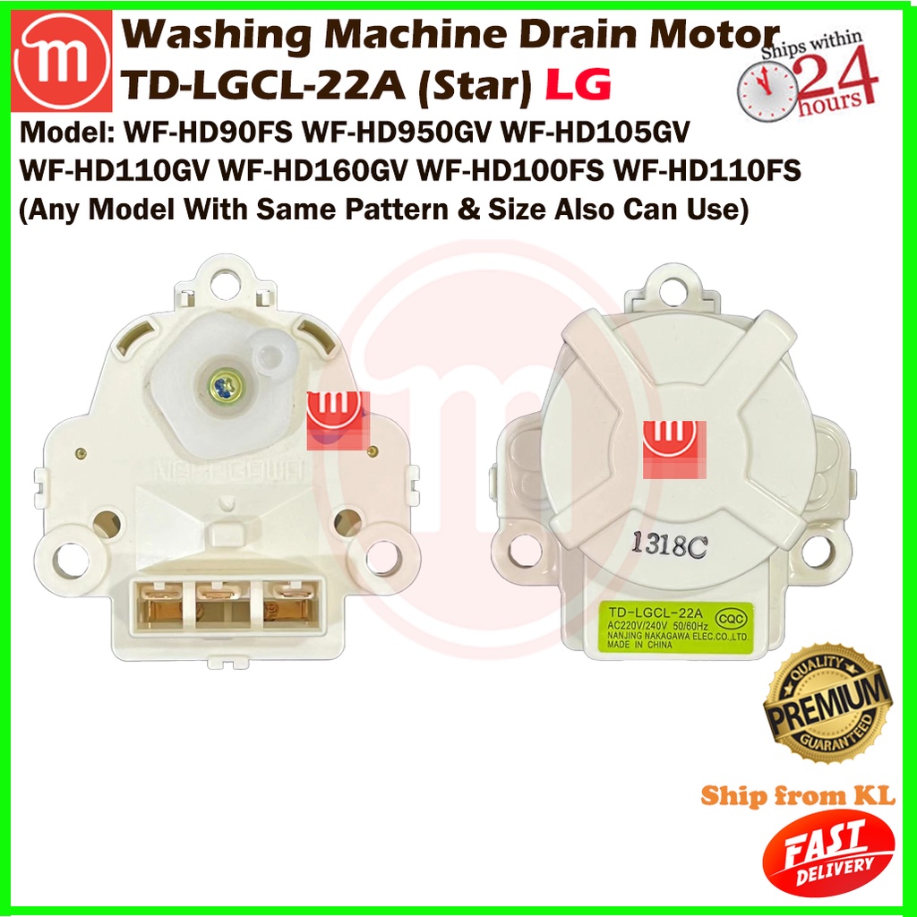 LG Washing Machine Drain Motor TDLGCL22A WFHD90FS WFHD950GV WF
