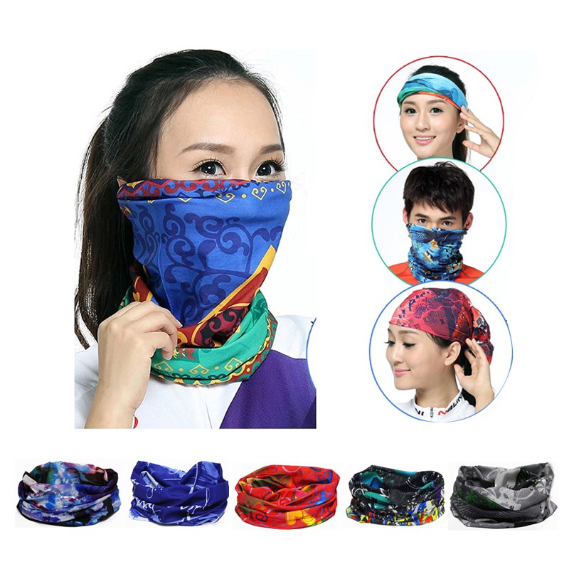 Penutup Pelindung Muka Outdoor Bandana Dust /sweat Buff Bandana Head ...