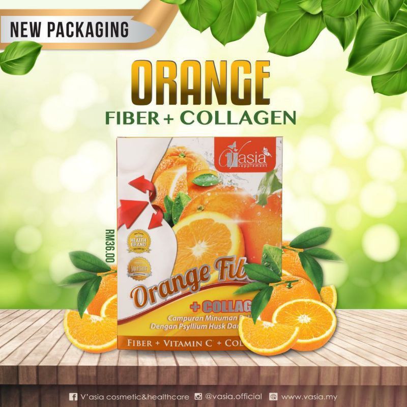 VASIA ORANGE FIBER + COLLAGEN (SACHET) Shopee Malaysia