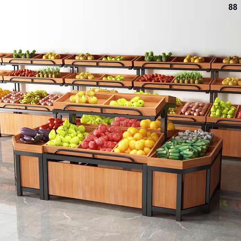 Supermarket fruit and vegetable shelf display stand, convenience store