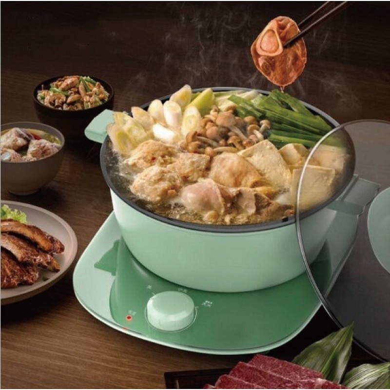 🔥Ready Stock🔥Delly PPT-01 3L Electric Hot Pot Cooker Split Multi-Function large Capacity Electric Skillet Shabu-Shabu Ho