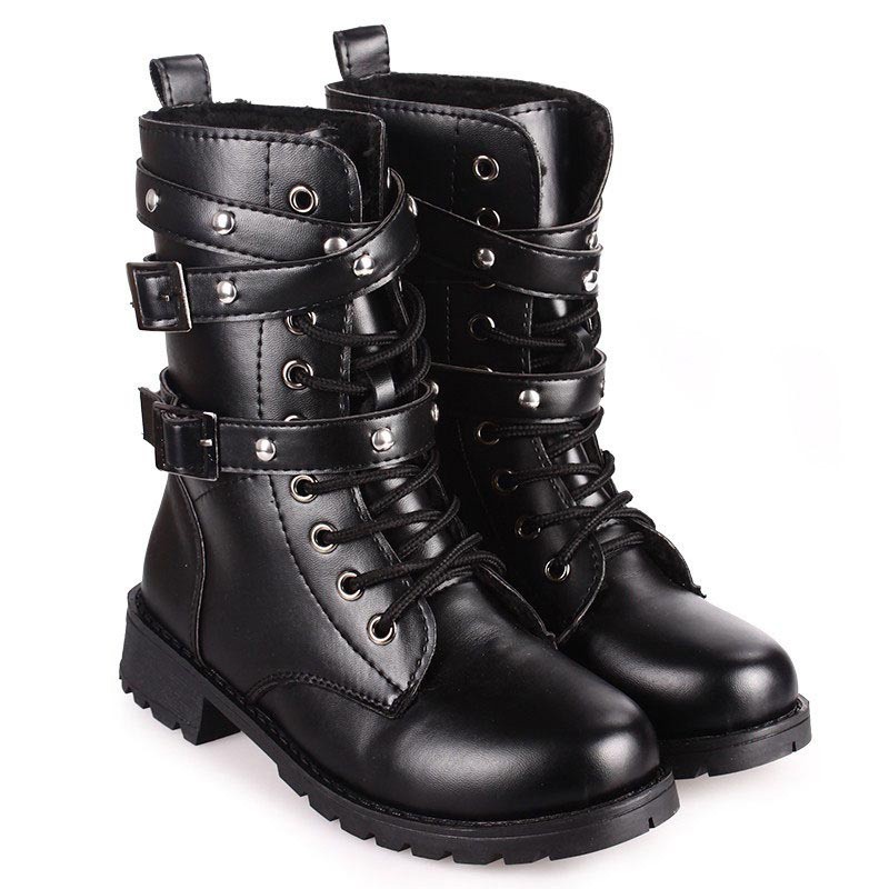 ladies military style boots