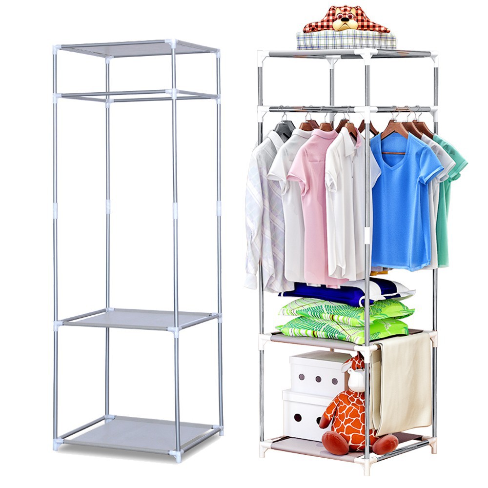 Stainless Steel Multipurpose Cloth Hanger Organizer Rack Shopee Malaysia