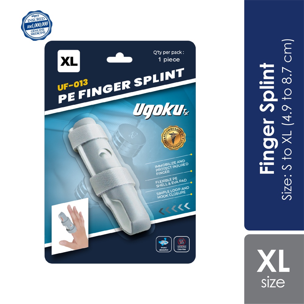 Alpro Pharmacy ExclusiveUgoku Finger Splint (Size S to XL) (for injured fingers, mallet