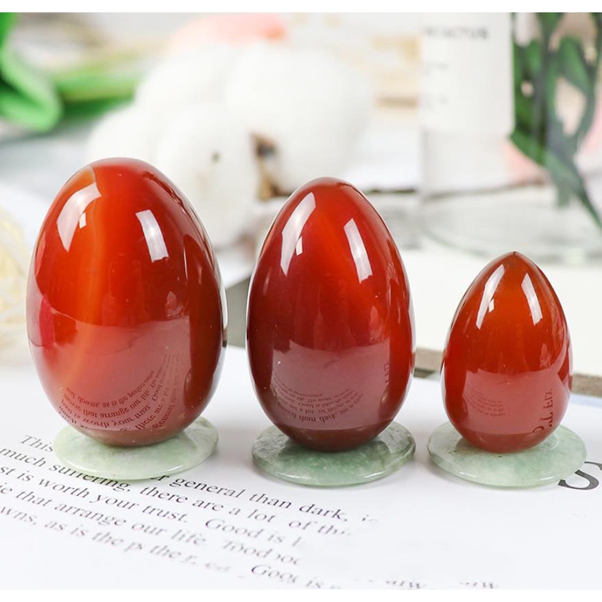 Yoni Egg Natural Red Agate Stone Yoni Eggs Pelvic Kegel Exercise Jade Egg Tightening Vaginal Muscle Crystal Ball Massage Stone Shopee Malaysia