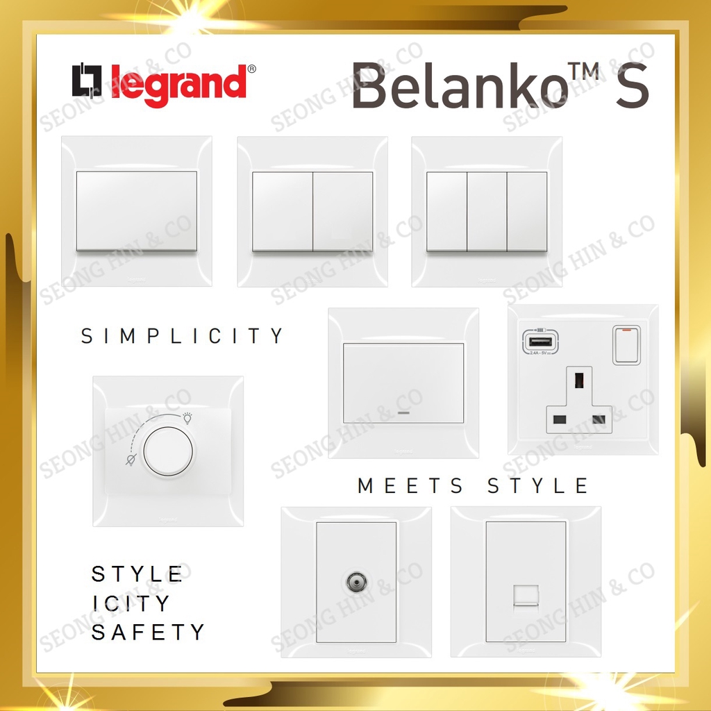 LEGRAND Belanko S Series 13A Switch Socket Outlet & Switches / Soket