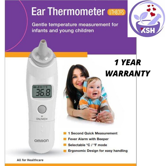 OMRON EAR THERMOMETER (TH839S) FOR INFANTS AND CHILDREN Shopee Malaysia