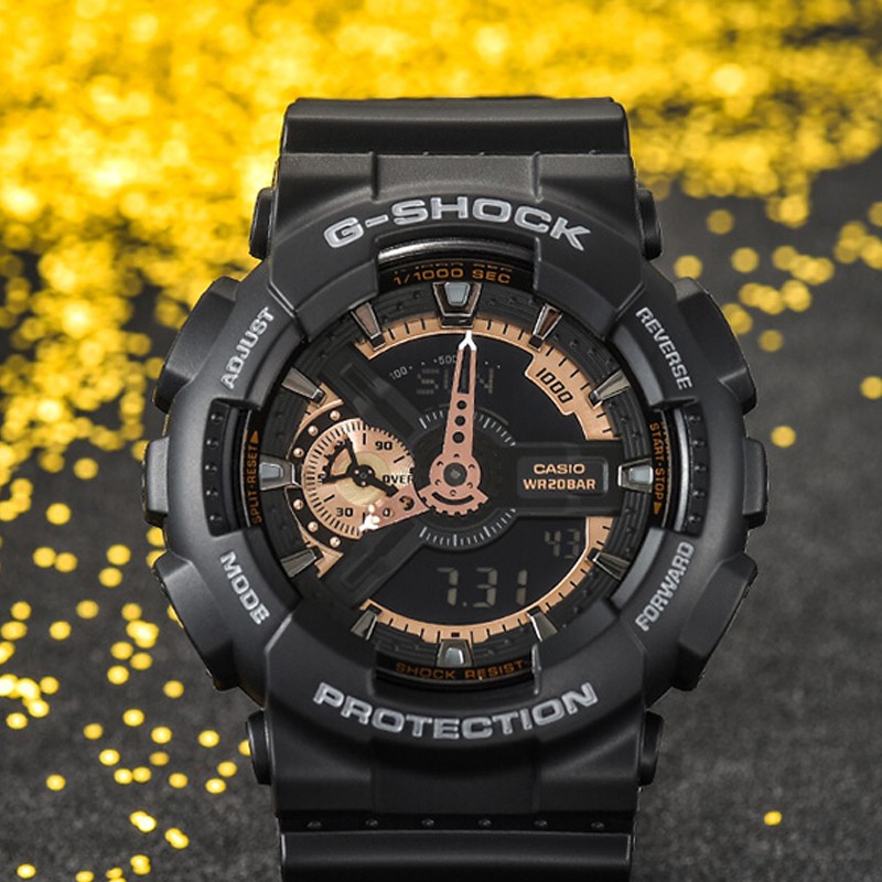 g shock ga 110 black gold