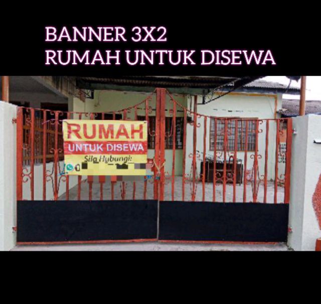 Banner 3 X2 Rumah Untuk Disewa Custom Print Shopee Malaysia