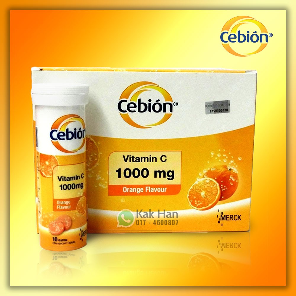 Cebion Vitamin C Effervescent Tablet 1000mg Orange Flavour Shopee Malaysia