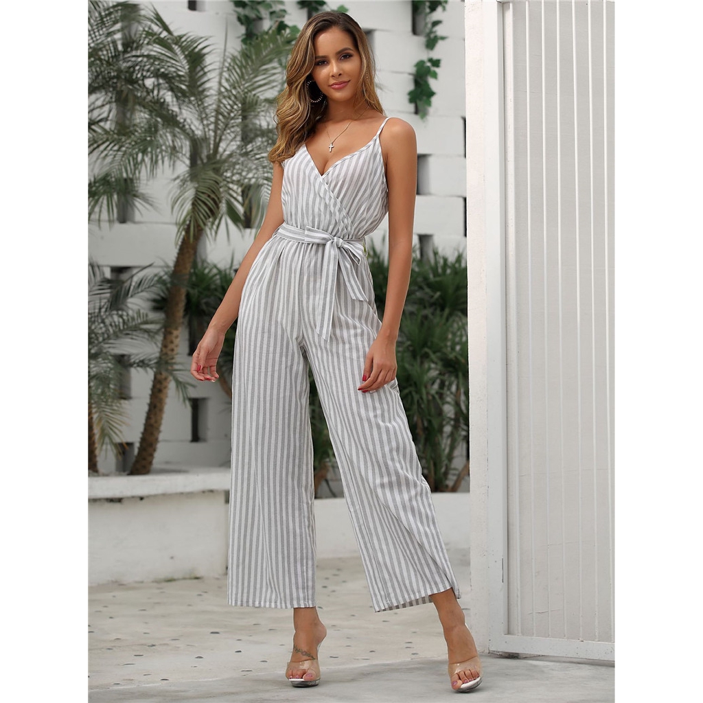 striped pants romper