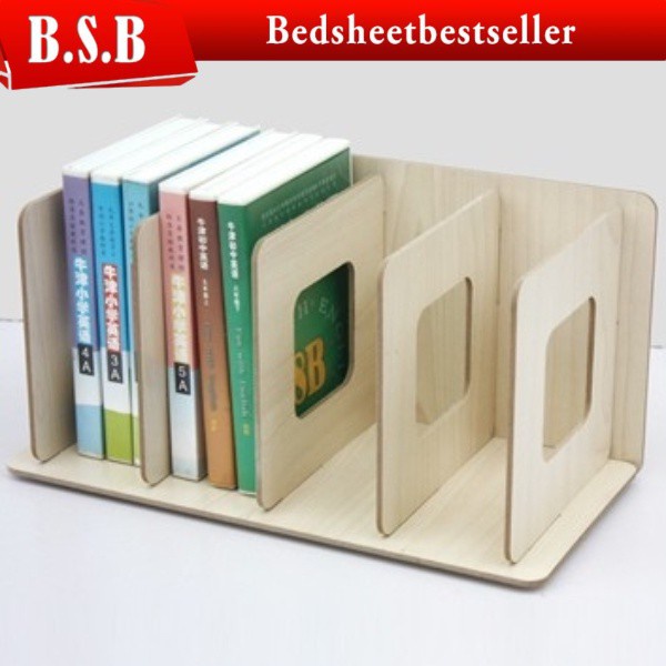 B S Wooden Desktop Book Rack Diy Table Shelf Rak Sho Malaysia